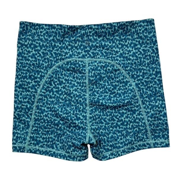 Athleta Teal Blue Ultimate Printed Shortie - Picture 3 of 8